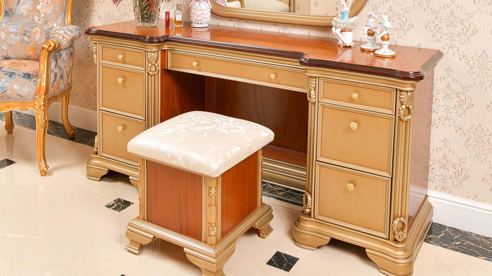 roma-dressing-table06 classic design wooden dressing table